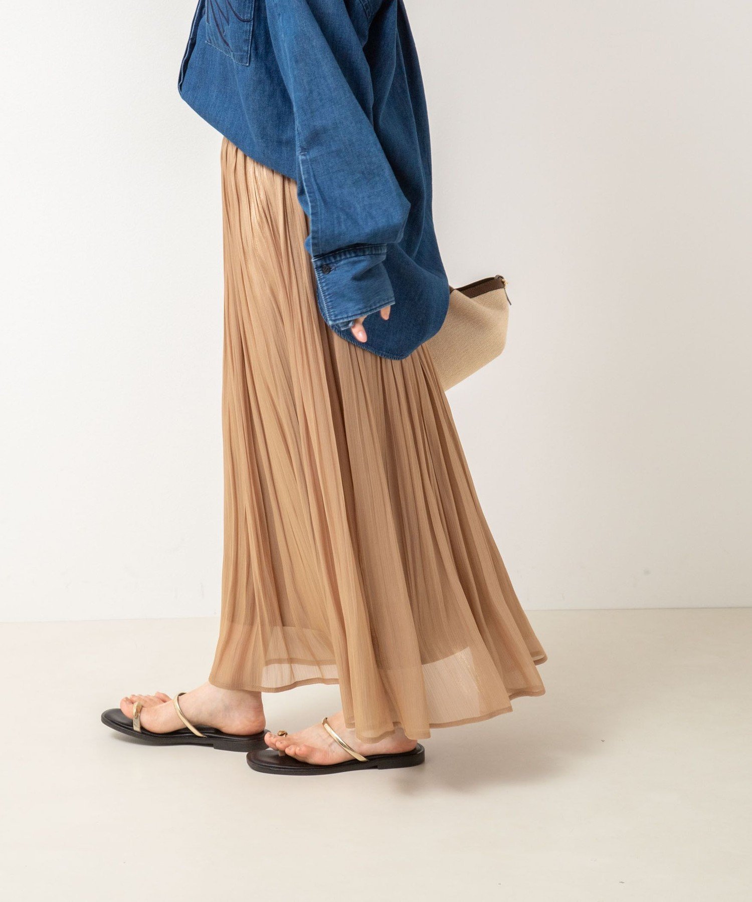 【ノーリーズ/NOLLEY'S】のシャインサテン楊柳スカート インテリア・キッズ・メンズ・レディースファッション・服の通販 founy(ファニー) 　ファッション　Fashion　レディースファッション　WOMEN　スカート　Skirt　2025年　2025　2025春夏・S/S　Ss,Spring/Summer,2025　おすすめ　Recommend　ロング　Long　春　Spring　キャメル|ID: prp329100004498939 ipo3291000000031996013