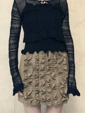 【ファーファー/FURFUR】のフリルミニスカート 人気、トレンドファッション・服の通販 founy(ファニー) ファッション Fashion レディースファッション WOMEN スカート Skirt ミニスカート Mini Skirts シンプル Simple フリル Frills フロント Front ミニスカート Mini Skirt リラックス Relax |ID:prp329100004499033