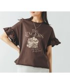 【グローバルワーク/GLOBAL WORK】のヘビロッTEEフリルプリント半袖/325970 人気、トレンドファッション・服の通販 founy(ファニー) ファッション Fashion レディースファッション Fashion for Women トップス・カットソー Cut & Sew Tops インナー Innerwear サロペット Overalls, Salopette ジャケット Jacket, Outerwear トレンド Trend, Trending Now フリル Frill, Ruffle フレアースカート Flared Skirt, A-Line Skirt フロント Front, Front Design プリント Print, Printed Pattern ヴィンテージ Vintage Style 半袖 Short Sleeve, Half Sleeve thumbnail ブラウン/パンケーキ58|ID: prp329100004499467 ipo3291000000033795120
