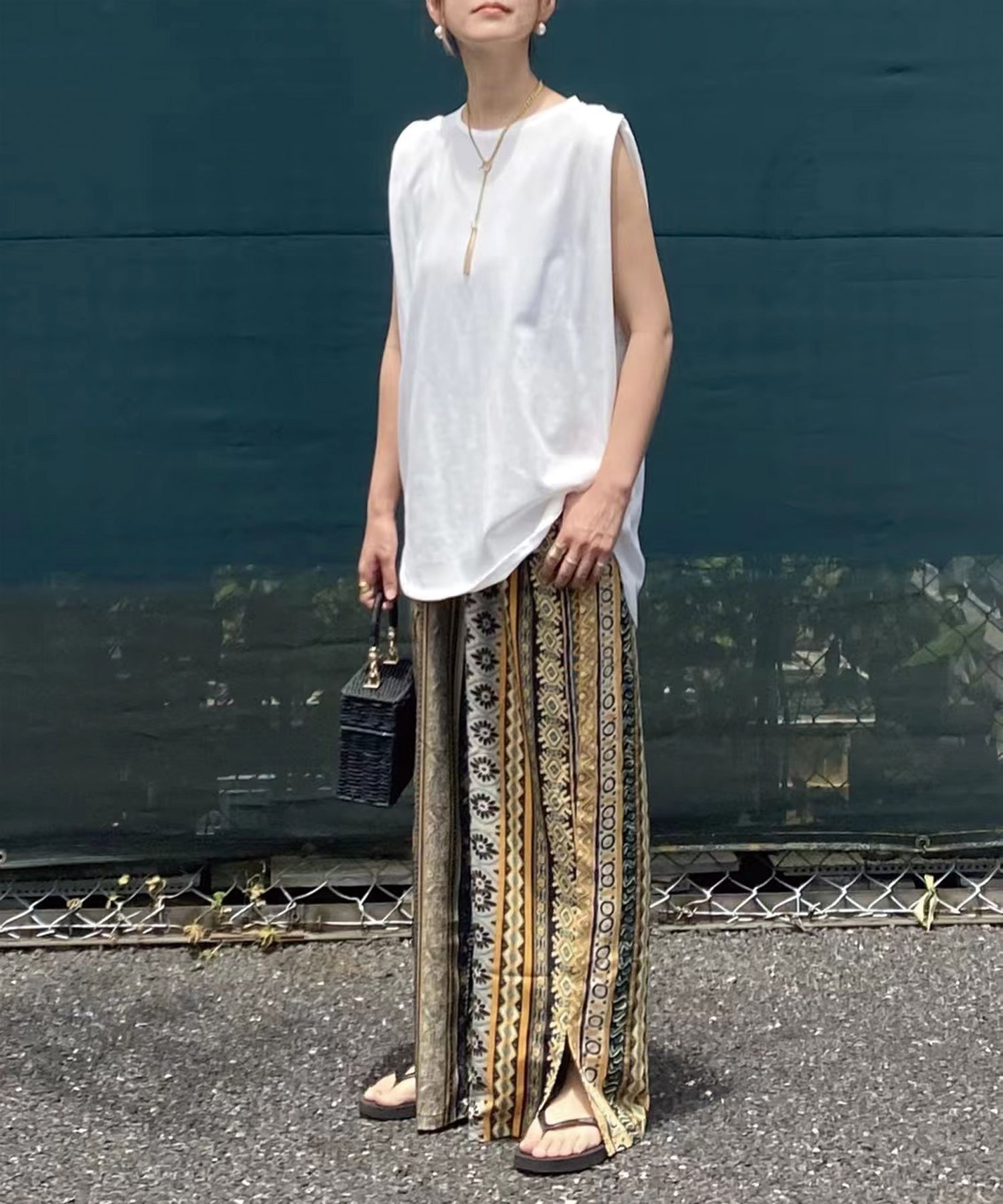 【コーナーズ/CORNERS】のCORNERS by KR エスニックストライプワイドパンツ インテリア・キッズ・メンズ・レディースファッション・服の通販 founy(ファニー) 　ファッション　Fashion　レディースファッション　WOMEN　パンツ　Pants　エスニック　Ethnic　シンプル　Simple　ストライプ　Stripe　トレンド　Trend　プリント　Print　リラックス　Relax　ルーズ　Loose　ワイド　Wide　人気　Popularity　今季　This Season　イエロー|ID: prp329100004499559 ipo3291000000031993864