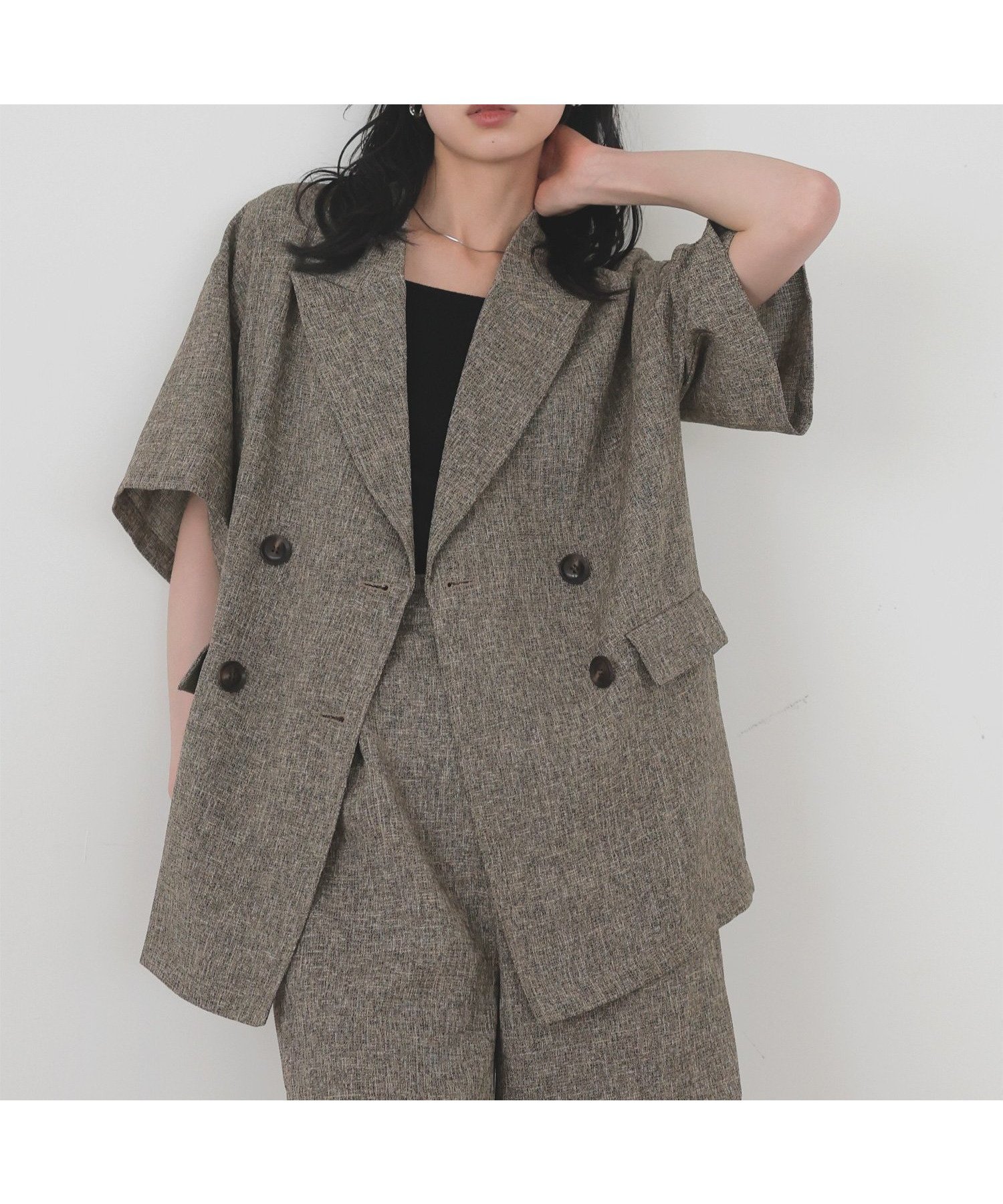 【リアン/Lian】のサマーツイードハーフジャケット 人気、トレンドファッション・服の通販 founy(ファニー) 　ファッション　Fashion　レディースファッション　Fashion for Women　アウター　Coat / Outerwear Collection　レディースジャケット・軽アウター　Jackets　今季　This Season, Current Season　半袖　Short Sleeve, Half Sleeve　夏　Summer　 other-1|ID: prp329100004499734 ipo3291000000032765687