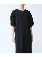 【ラシュッド/LASUD】の木目柄ふくれジャガードワンピース ブラック|ID: prp329100004499742 ipo3291000000032752410