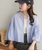 【ディスコート/Discoat】のコットンシアー袖バルーンブラウス5分袖《WEB限定カラーあり》 ネイビー|ID: prp329100004499769 ipo3291000000031843910