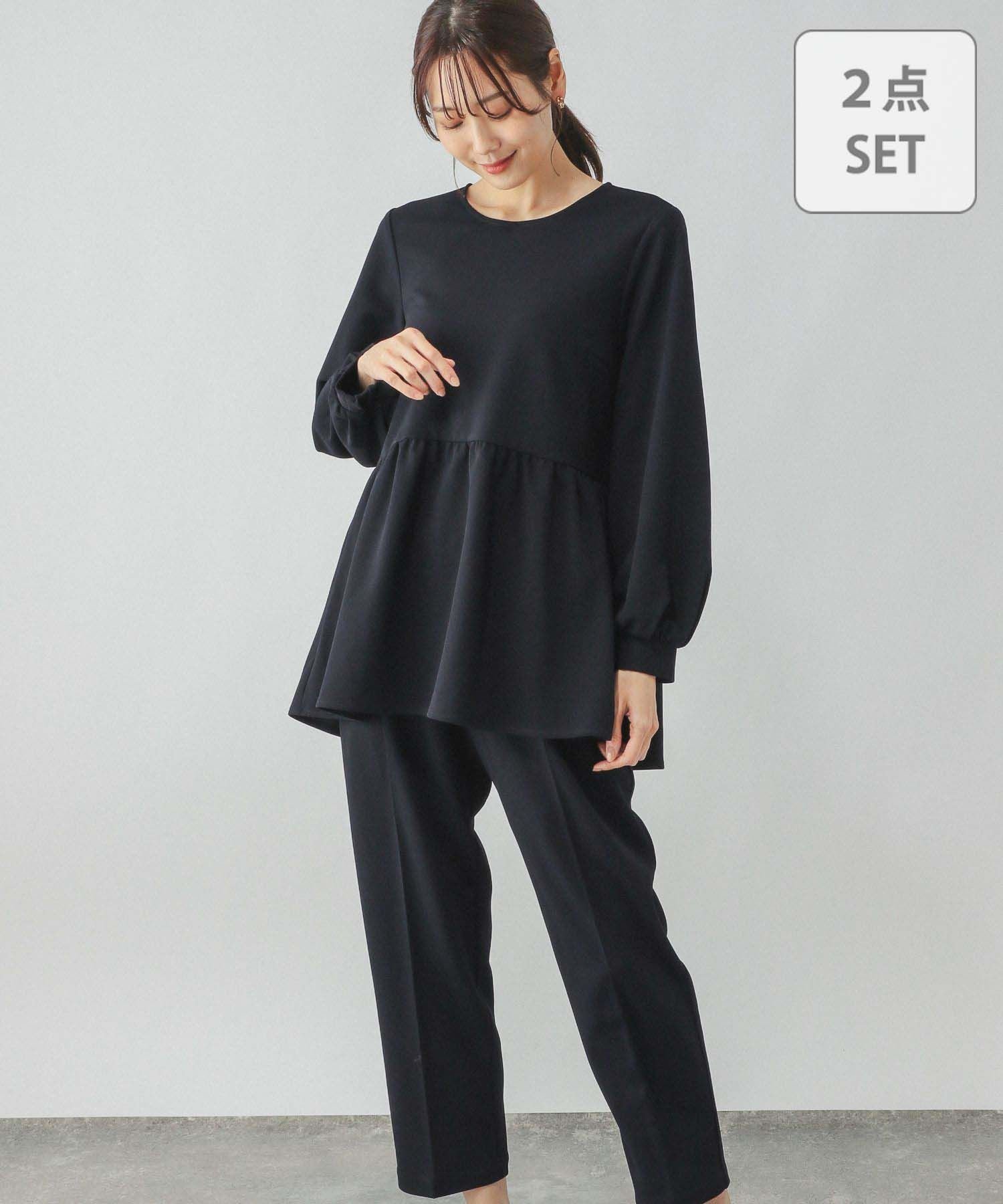 【グローバルワーク/GLOBAL WORK】のスゴラクストレッチカットブラウス*パンツセット/133621 人気、トレンドファッション・服の通販 founy(ファニー) 　ファッション　Fashion　レディースファッション　WOMEN　パンツ　Pants　ギャザー　Gather　ジョーゼット　Georgette　セットアップ　Set Up　パール　Pearl　ペプラム　Peplum　楽ちん　Easy　 other-1|ID: prp329100004499941 ipo3291000000031943514