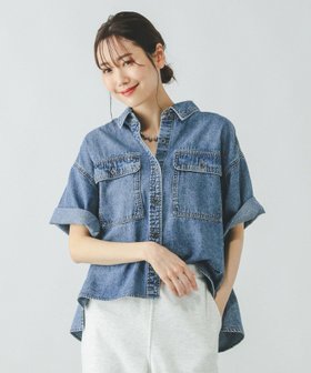 【グローバルワーク/GLOBAL WORK】の吉高由里子さん着用/GOODデニムシャツ半袖/288639 人気、トレンドファッション・服の通販 founy(ファニー) ファッション Fashion レディースファッション WOMEN トップス・カットソー Tops/Tshirt シャツ/ブラウス Shirts/Blouses デニム Denim フェミニン Feminine フレア Flare ポケット Pocket ヨーク Yoke ワイド Wide 半袖 Short Sleeve |ID:prp329100004500037