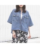 【グローバルワーク/GLOBAL WORK】のGOODデニムシャツ半袖/288639 ブルー86|ID:prp329100004500037