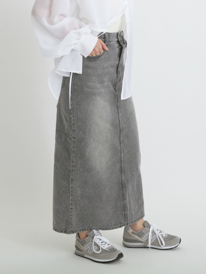 【サマンサモスモス/Samansa Mos2】のデニムロングスカート インテリア・キッズ・メンズ・レディースファッション・服の通販 founy(ファニー) https://founy.com/ ファッション Fashion レディースファッション WOMEN スカート Skirt ロングスカート Long Skirt おすすめ Recommend ウォッシュ Wash ストレート Straight スリット Slit ヴィンテージ Vintage |ID: prp329100004500157 ipo3291000000031750004