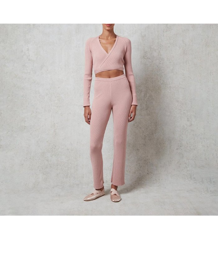 【レペット/repetto】のRib knit pants インテリア・キッズ・メンズ・レディースファッション・服の通販 founy(ファニー) https://founy.com/ ファッション Fashion レディースファッション WOMEN パンツ Pants ストレート Straight リラックス Relax ワンポイント One Point |ID: prp329100004500175 ipo3291000000031785108