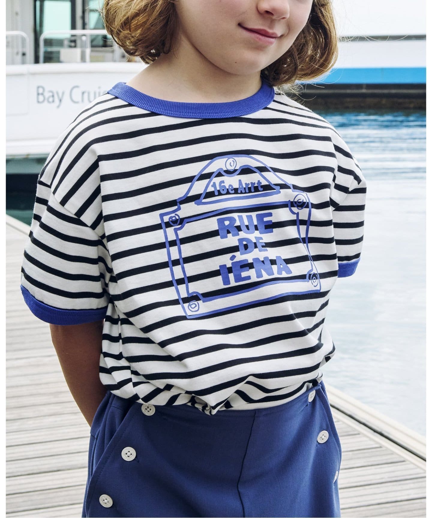 【イエナアンファン/IENA ENFANT / KIDS】の接触冷感機能バイカラーTシャツ kids(90cm-140cm) インテリア・キッズ・メンズ・レディースファッション・服の通販 founy(ファニー) 　ファッション　Fashion　キッズファッション　KIDS　トレンド　Trend　夏　Summer　ブルー A|ID: prp329100004500179 ipo3291000000031945111
