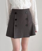 【ヘザー/Heather】のフロントボタンミニスカート チャコールグレー|ID: prp329100004500284 ipo3291000000031751141