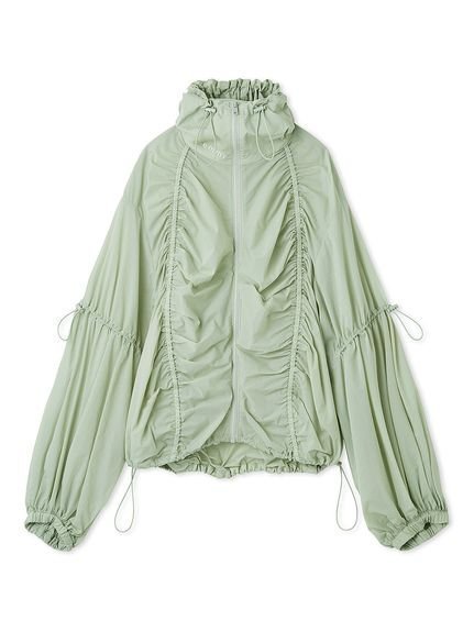 【エミ/emmi】の【ONLINE限定カラー】ギャザーナイロンブルゾン インテリア・キッズ・メンズ・レディースファッション・服の通販 founy(ファニー) 　ファッション　Fashion　レディースファッション　WOMEN　アウター　Coat Outerwear　ブルゾン　Blouson/Jackets　MNT[021]|ID: prp329100004500368 ipo3291000000031751890