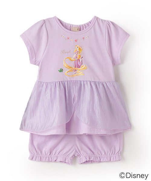 【その他のブランド/Other】の【Disney】ペプラムパジャマ インテリア・キッズ・メンズ・レディースファッション・服の通販 founy(ファニー) 　ファッション　Fashion　キッズファッション　KIDS　ショート　Short　チュール　Tulle　パジャマ　Pajamas　フリル　Frills　プリント　Print　ペプラム　Peplum　ボトム　Bottom　ポケット　Pocket　リラックス　Relax　旅行　Travel　ラベンダー|ID: prp329100004500375 ipo3291000000031751926