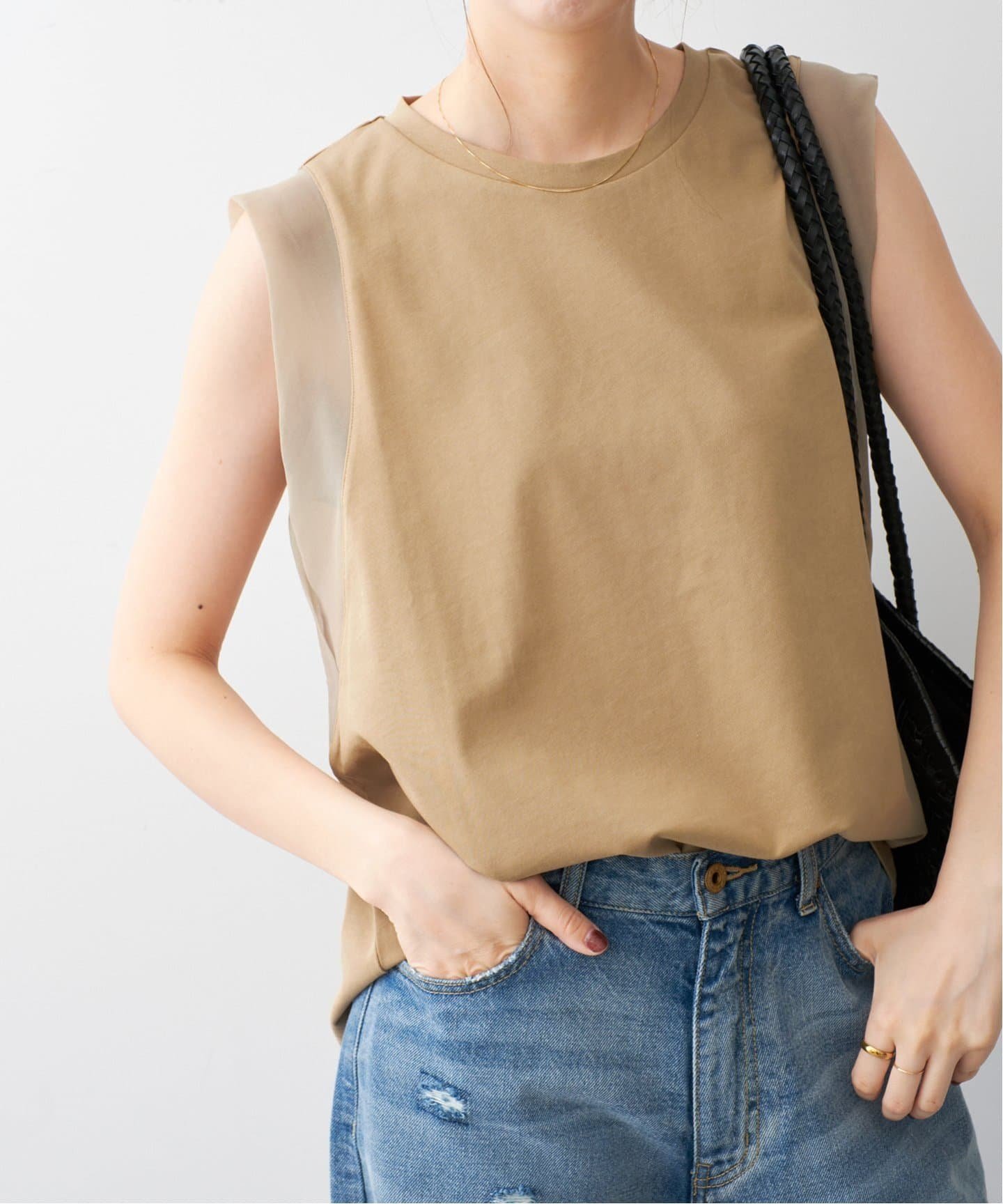 【スピック&スパン/Spick & Span】の《追加 》オーガンジーコンビプルオーバー インテリア・キッズ・メンズ・レディースファッション・服の通販 founy(ファニー) 　ファッション　Fashion　レディースファッション　WOMEN　トップス・カットソー　Tops/Tshirt　プルオーバー　Pullover　人気　Popularity　再入荷　Restock/Back In Stock/Re Arrival　ベージュ|ID: prp329100004500388 ipo3291000000031752017