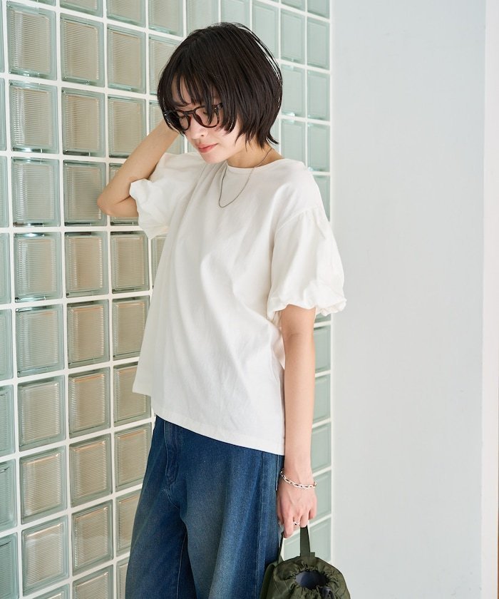 【フリークスストア/FREAK'S STORE】のギャザー パフスリーブ 半袖 Tシャツ【限定展開】 25SS インテリア・キッズ・メンズ・レディースファッション・服の通販 founy(ファニー) https://founy.com/ ファッション Fashion レディースファッション WOMEN トップス・カットソー Tops/Tshirt シャツ/ブラウス Shirts/Blouses ロング / Tシャツ T-Shirts 2025年 2025 2025春夏・S/S Ss,Spring/Summer,2025 おすすめ Recommend カットソー Cut And Sew ギャザー Gather シンプル Simple スリーブ Sleeve ベーシック Basic エレガント 上品 Elegant 半袖 Short Sleeve 夏 Summer 春 Spring S/S・春夏 Ss・Spring/Summer |ID: prp329100004500457 ipo3291000000031752605