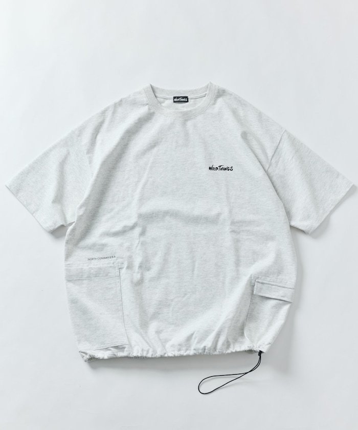 【その他のブランド/Other】のWILD THINGS×FREAK S STORE/ワイルドシングス 別注 ビッグシルエット サイドポケット クルーネック Tシャツ 【限定展開】 25SS インテリア・キッズ・メンズ・レディースファッション・服の通販 founy(ファニー) 　ファッション　Fashion　メンズファッション　Fashion for Men　2025年　2025　2025春夏・S/S　Spring/Summer 2025 SS25　おすすめ　Recommended / Our Picks　アウトドア　Outdoor Clothing　カーゴパンツ　Cargo Pants, Utility Pants　ショーツ　Shorts, Short Pants　デニム　Denim, Jeans Material　トレンド　Trend, Trending Now　ドローコード　Drawcord, Drawstring Cord　バランス　Balance, Style Balance　ビッグ　Big, Oversized　フィット　Fit, Slim Fit　ボトム　Bottoms, Lower Wear　ポケット　Pocket, Pocket Detail　リラックス　Relax, Relaxed Fit　ワイド　Wide, Wide Fit　人気　Popular, Best Seller　別注　Limited Edition, Custom Order　夏　Summer　定番　Standard, Basic Item　S/S・春夏　SS, Spring/Summer, Warm Season　グレー|ID: prp329100004500476 ipo3291000000032484307