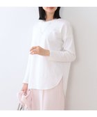 【インディヴィ/INDIVI】の【キレイめ】ベーシックロングTシャツ ホワイト|ID: prp329100004500494 ipo3291000000031752896