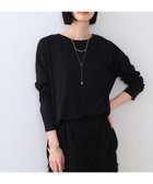 【インディヴィ/INDIVI】の【キレイめ】ベーシックロングTシャツ ブラック|ID: prp329100004500494 ipo3291000000031752897