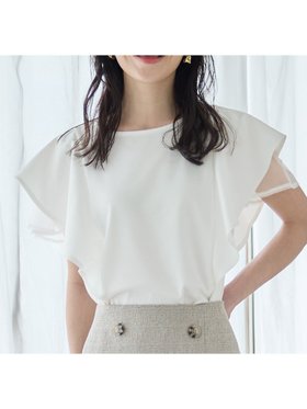 【コカ/COCA】のチュールレイヤードトップス 人気、トレンドファッション・服の通販 founy(ファニー) ファッション Fashion レディースファッション WOMEN トップス・カットソー Tops/Tshirt おすすめ Recommend カットソー Cut And Sew シンプル Simple ストレッチ Stretch チュール Tulle デニム Denim トレンド Trend フリル Frills ポケット Pocket エレガント 上品 Elegant 半袖 Short Sleeve |ID:prp329100004500548