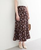 【ナチュラルクチュール/natural couture】の【WEB限定】花柄マーメイドスカート ブラウン|ID: prp329100004500817 ipo3291000000031844075