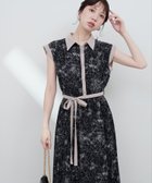 【ナチュラルクチュール/natural couture】のサイドプリーツ配色デザインワンピース ブラック系その他|ID: prp329100004500875 ipo3291000000031756681
