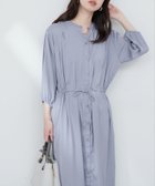 【ナチュラルクチュール/natural couture】のたっぷりギャザーサテンワンピース ブルー|ID: prp329100004500879 ipo3291000000031756729