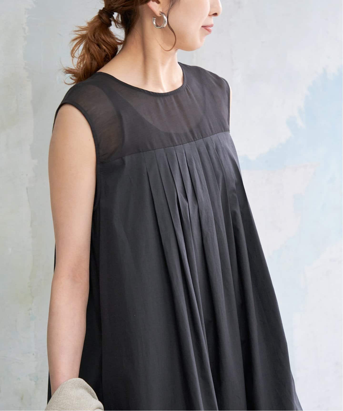 【スピック&スパン/Spick & Span】の《追加》シアーヨーク切替ワンピース インテリア・キッズ・メンズ・レディースファッション・服の通販 founy(ファニー) 　ファッション　Fashion　レディースファッション　Fashion for Women　ワンピース　Dresses　人気　Popular, Best Seller　切替　Switching, Contrast Panel　ブラック|ID: prp329100004501112 ipo3291000000032728370