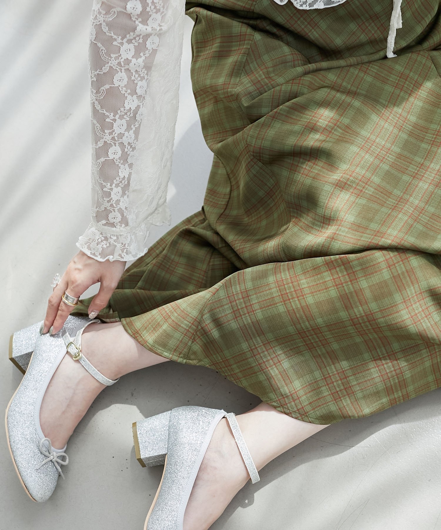 【マジェスティック レゴン/MAJESTIC LEGON】のチェックマーメイドスカート インテリア・キッズ・メンズ・レディースファッション・服の通販 founy(ファニー) 　ファッション　Fashion　レディースファッション　WOMEN　スカート　Skirt　ダウン　Down　チェック　Check　トレンド　Trend　フェミニン　Feminine　マーメイド　Mermaid　エレガント 上品　Elegant　再入荷　Restock/Back In Stock/Re Arrival　グリーン柄|ID: prp329100004501171 ipo3291000000031758963
