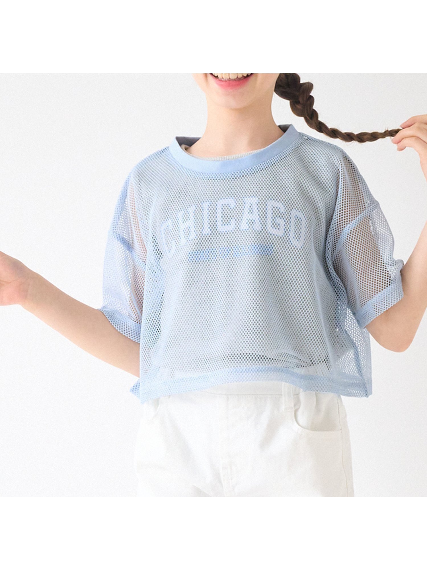 【コカ/coca / KIDS】のキッズ メッシュトップスタンクトップ2枚セット インテリア・キッズ・メンズ・レディースファッション・服の通販 founy(ファニー) 　ファッション　Fashion　キッズファッション　KIDS　トップス・カットソー　Tops/Tees/Kids　タンク　Tank　ポケット　Pocket　メッシュ　Mesh　Blue|ID: prp329100004501580 ipo3291000000031762371