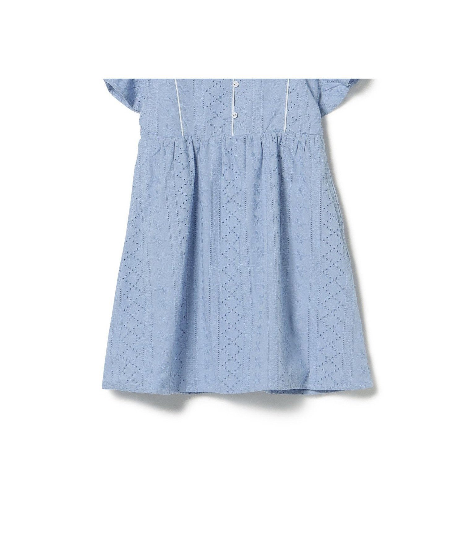 【ビームス ミニ/BEAMS mini / KIDS】のパンチング レース ワンピース 2025SS(90~150cm) インテリア・キッズ・メンズ・レディースファッション・服の通販 founy(ファニー) 　ファッション　Fashion　キッズファッション　Fashion for Kids　ワンピース　Dresses　2025年　2025　2025春夏・S/S　Spring/Summer 2025 SS25　スリーブ　Sleeve, Long Sleeve / Short Sleeve　フレア　Flare, Flared　レース　Lace, Lace Fabric　エレガント 上品　Elegant　夏　Summer　SAXE_2|ID: prp329100004501631 ipo3291000000033418393