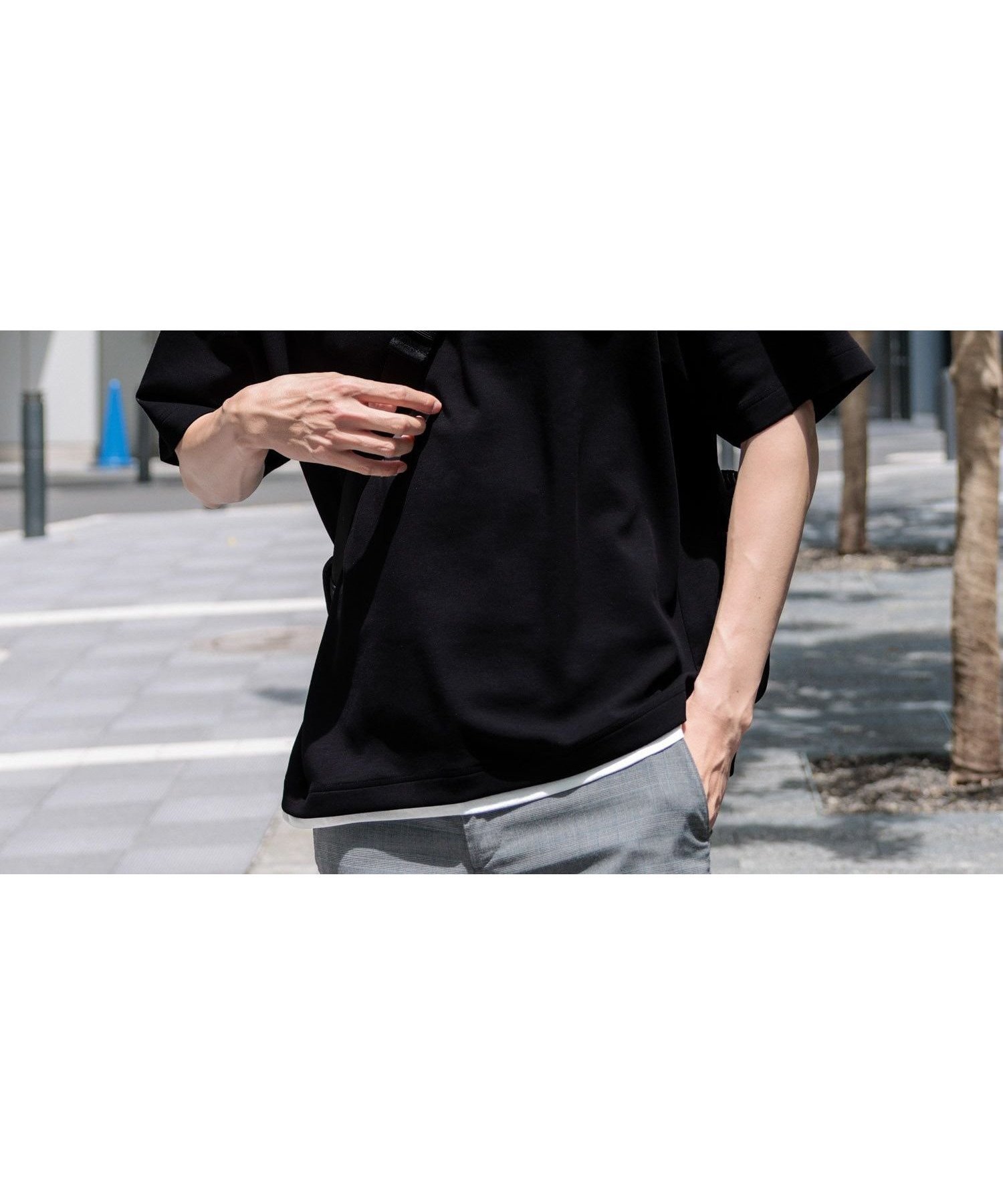 【グローバルワーク/GLOBAL WORK / MEN】のライトクッションクール/レイヤー/半袖/288085 インテリア・キッズ・メンズ・レディースファッション・服の通販 founy(ファニー) 　ファッション　Fashion　メンズファッション　MEN　おすすめ　Recommend　クッション　Cushion　トレンド　Trend　フォルム　Form　リラックス　Relax　エレガント 上品　Elegant　人気　Popularity　半袖　Short Sleeve　夏　Summer　春　Spring　S/S・春夏　Ss・Spring/Summer　ブラック|ID: prp329100004501697 ipo3291000000032293950