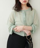 【ナチュラルクチュール/natural couture】のドット釦シアーカーデ ミント|ID: prp329100004501804 ipo3291000000031764101
