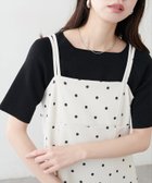 【ナチュラルクチュール/natural couture】の【WEB限定】スクエアネックリブ半袖ニット ブラック|ID: prp329100004502330 ipo3291000000031960190