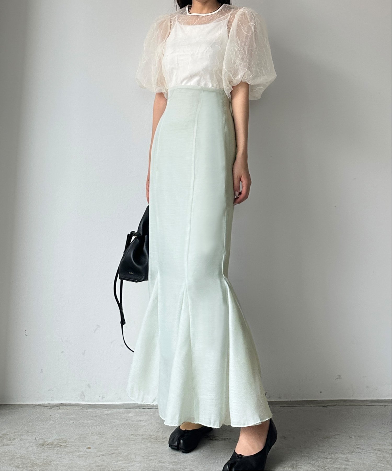 【ジュノア/JUNOAH】のLouere シアーマーメイドスカート インテリア・キッズ・メンズ・レディースファッション・服の通販 founy(ファニー) 　ファッション　Fashion　レディースファッション　WOMEN　スカート　Skirt　ミント|ID: prp329100004502707 ipo3291000000031966965
