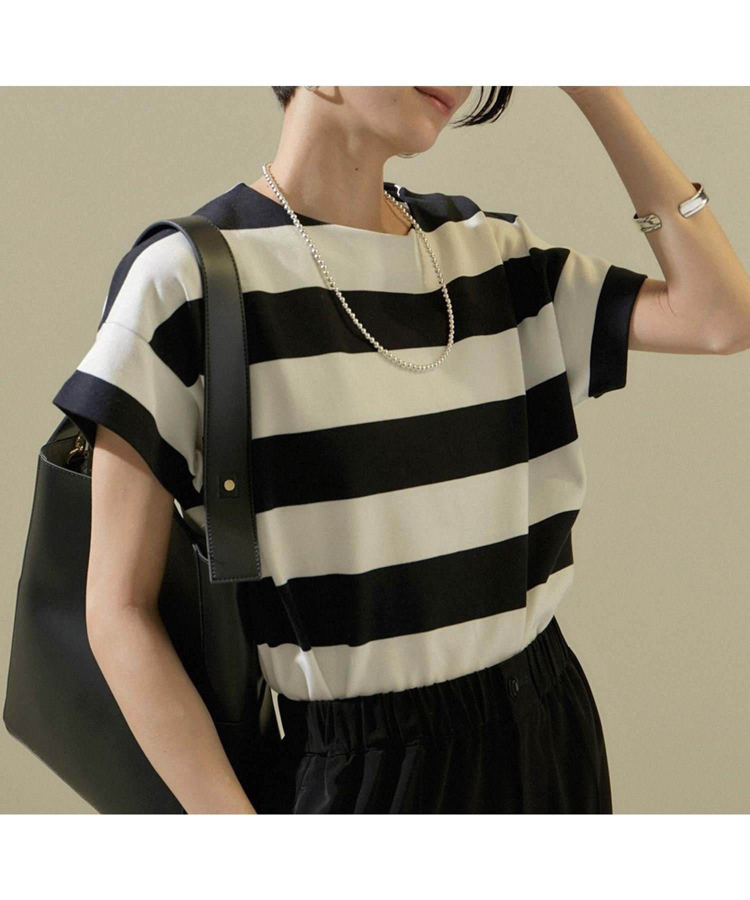 【サロン アダム エ ロペ/SALON adam et rope'】の【WEB限定】フレンチスリーブポンチTシャツ ワイドボーダー/無地 人気、トレンドファッション・服の通販 founy(ファニー) 　ファッション　Fashion　レディースファッション　WOMEN　トップス・カットソー　Tops/Tshirt　シャツ/ブラウス　Shirts/Blouses　ロング / Tシャツ　T-Shirts　クロップド　Cropped　コンパクト　Compact　ショート　Short　スリーブ　Sleeve　トレンド　Trend　バランス　Balance　フィット　Fit　フレンチ　French　ボーダー　Border　ワイド　Wide　人気　Popularity　定番　Standard　無地　Plain Color　 other-1|ID: prp329100004502902 ipo3291000000032482361