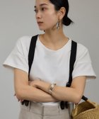 【サロン アダム エ ロペ/SALON adam et rope'】の【WEB限定】フレンチスリーブポンチTシャツ 太ボーダー/無地 オフホワイト(15)|ID: prp329100004502902 ipo3291000000032625320