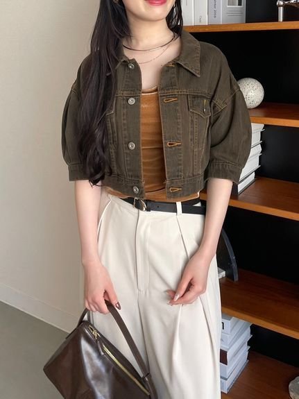 【リリーブラウン/Lily Brown】のショートデニムジャケット インテリア・キッズ・メンズ・レディースファッション・服の通販 founy(ファニー) https://founy.com/ ファッション Fashion レディースファッション WOMEN アウター Coat Outerwear ジャケット Jackets デニムジャケット Denim Jackets コンパクト Compact ジャケット Jacket スリーブ Sleeve セットアップ Set Up デニム Denim ドロップ Drop フォルム Form ブリーチ Bleach プリント Print レース Race 今季 This Season |ID: prp329100004503062 ipo3291000000031777391