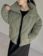 【リエディ/Re:EDIT】のダイヤキルトフェイクダウンジャケット 人気、トレンドファッション・服の通販 founy(ファニー) ファッション Fashion レディースファッション WOMEN アウター Coat Outerwear ジャケット Jackets キルティング Quilting キルト Quilt コンパクト Compact ジャケット Jacket スウェット Sweat スタンド Stand デニム Denim トレンド Trend バランス Balance バルーン Balloon 防寒 Cold Protection 冬 Winter おすすめ Recommend thumbnail カーキ|ID: prp329100004503074 ipo3291000000031777478