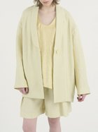 【スタイリング/styling】の【セットアップ対応】バックサテンジャケット 人気、トレンドファッション・服の通販 founy(ファニー) ファッション Fashion レディースファッション Fashion for Women アウター Coat / Outerwear Collection レディースジャケット・軽アウター Jackets サテン Satin, Glossy Fabric ショール Shawl, Wrap ジャケット Jacket, Outerwear スーツ Suit, Formalwear セットアップ Set-Up, Coordinated Outfit センター Center, Center Line ポケット Pocket, Pocket Detail ヴィンテージ Vintage Style エレガント 上品 Elegant 今季 This Season, Current Season 夏 Summer thumbnail LIME[022]|ID: prp329100004503107 ipo3291000000033047254