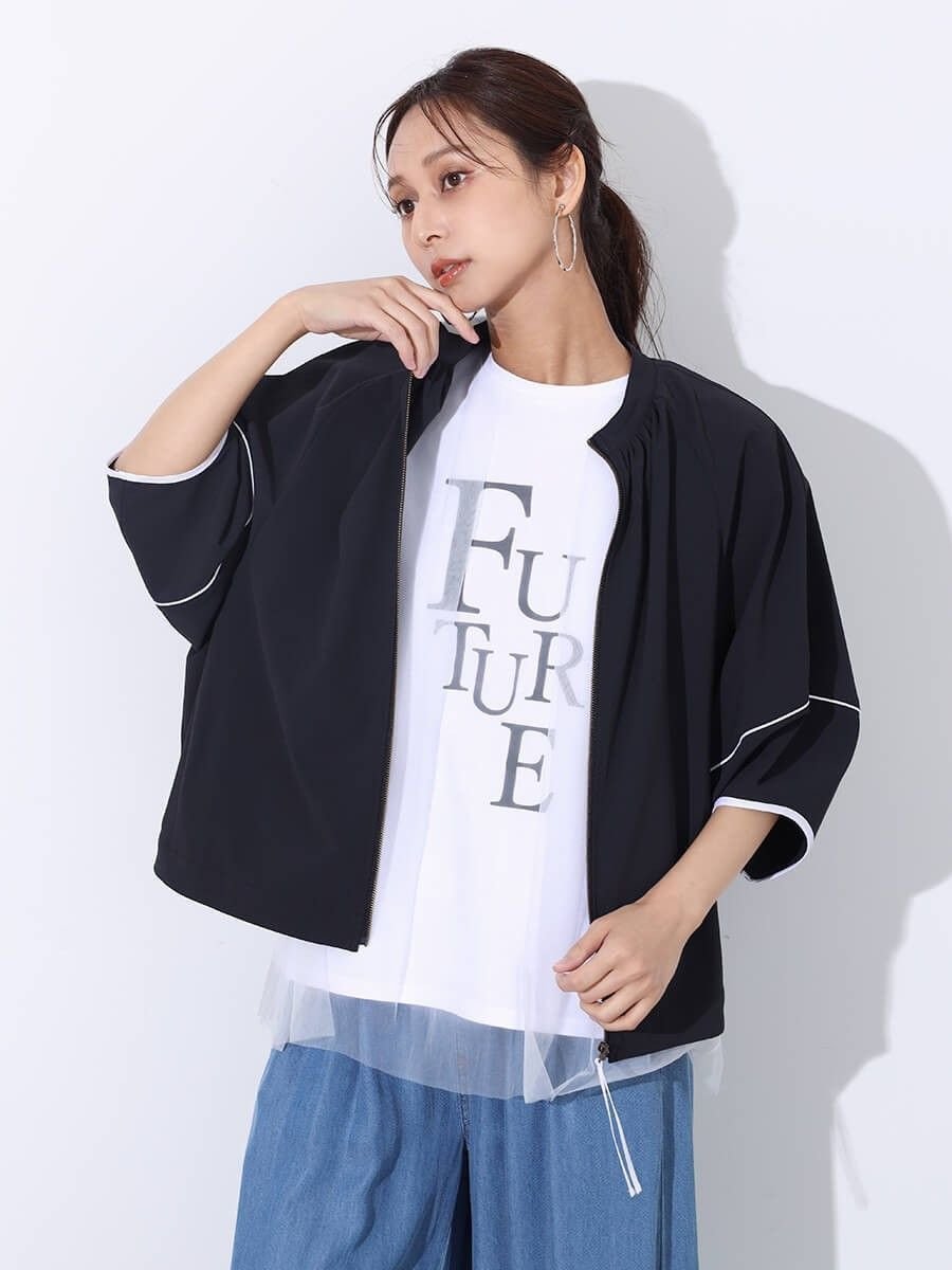 【ヴァン/Vin】のバルーンスリーブライトブルゾン インテリア・キッズ・メンズ・レディースファッション・服の通販 founy(ファニー) 　ファッション　Fashion　レディースファッション　Fashion for Women　アウター　Coat / Outerwear Collection　ブルゾンジャケット・スポーティアウター　Blouson Jackets　スタイリッシュ　Stylish, Fashionable　スタンド　Stand Collar, Upright Stand　スポーティ　Sporty, Casual Athletic　スリーブ　Sleeve, Long Sleeve / Short Sleeve　トレンド　Trend, Trending Now　バランス　Balance, Style Balance　バルーン　Balloon, Balloon Silhouette　ブルゾン　Blouson, Bomber Jacket　ブラック|ID: prp329100004503651 ipo3291000000032442171