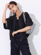 【ヴァン/Vin】の布帛×メッシュジップブルゾン ブラック|ID: prp329100004503653 ipo3291000000031783321