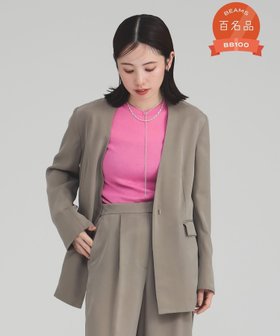 【デミルクス ビームス/Demi-Luxe BEAMS】の【6/25新規値下げ】ノーカラー フィブリル ジャケット 人気、トレンドファッション・服の通販 founy(ファニー) ファッション Fashion レディースファッション Fashion for Women アウター Coat / Outerwear Collection レディースジャケット・軽アウター Jackets おすすめ Recommended / Our Picks シンプル Simple, Minimal ジャケット Jacket, Outerwear ストライプ Stripe, Striped Pattern セットアップ Set-Up, Coordinated Outfit ダウン Down, Puffer デニム Denim, Jeans Material フラップ Flap, Flap Pocket フロント Front, Front Design ポケット Pocket, Pocket Detail ワイド Wide, Wide Fit |ID:prp329100004503657