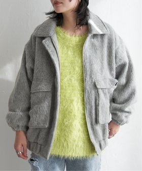 【ヴァンス エクスチェンジ/VENCE EXCHANGE】のシャギーフライトジャケット 人気、トレンドファッション・服の通販 founy(ファニー) ファッション Fashion レディースファッション WOMEN アウター Coat Outerwear ジャケット Jackets おすすめ Recommend ガーリー Girly ジップ Zip ジャケット Jacket デニム Denim フレア Flare フロント Front ミリタリー Military |ID:prp329100004503725