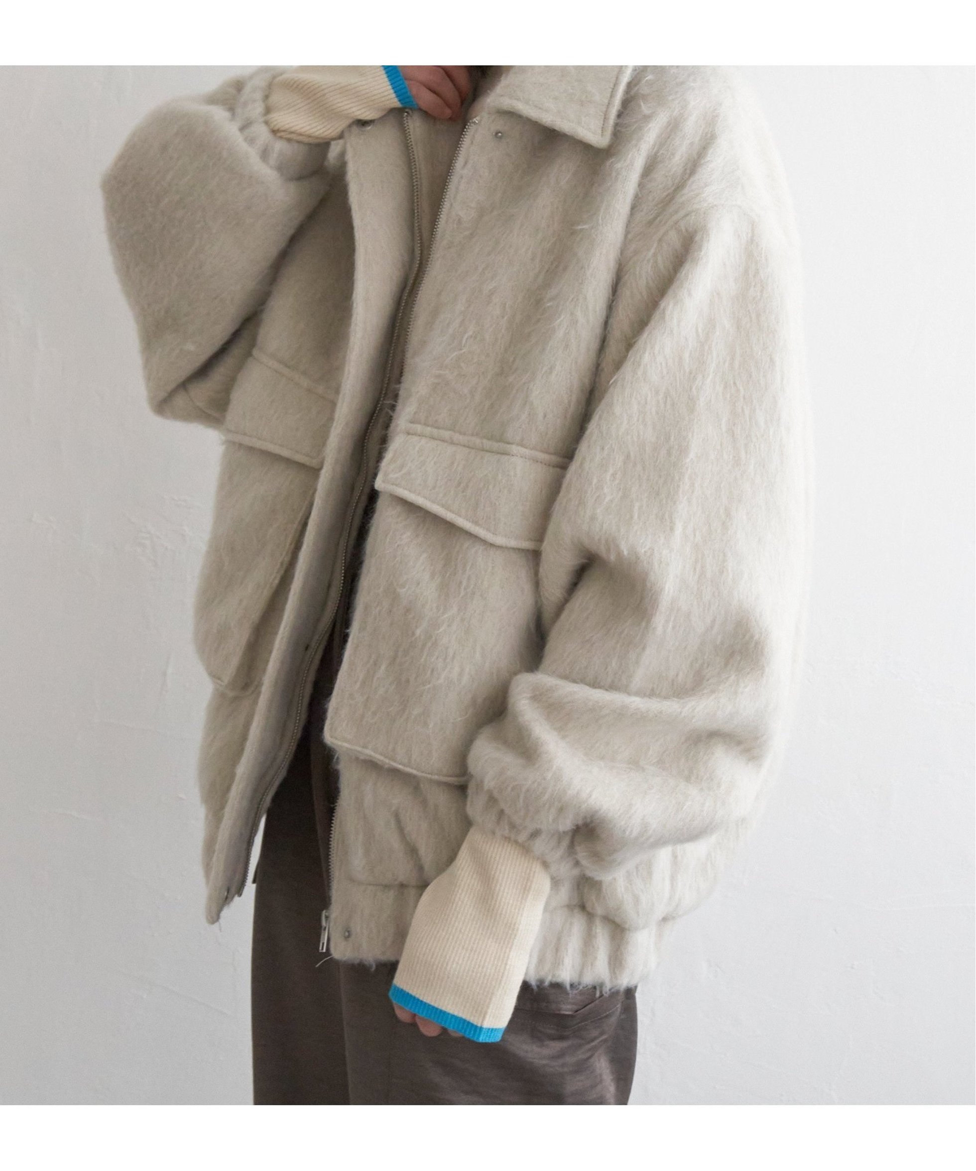 【ヴァンス エクスチェンジ/VENCE EXCHANGE】のシャギーフライトジャケット インテリア・キッズ・メンズ・レディースファッション・服の通販 founy(ファニー) 　ファッション　Fashion　レディースファッション　Fashion for Women　アウター　Coat / Outerwear Collection　レディースジャケット・軽アウター　Jackets　おすすめ　Recommended / Our Picks　ガーリー　Girly, Feminine Style　ジップ　Zip, Zipper　ジャケット　Jacket, Outerwear　デニム　Denim, Jeans Material　フレア　Flare, Flared　フロント　Front, Front Design　ミリタリー　Military, Army Style　ホワイト|ID: prp329100004503725 ipo3291000000032610735