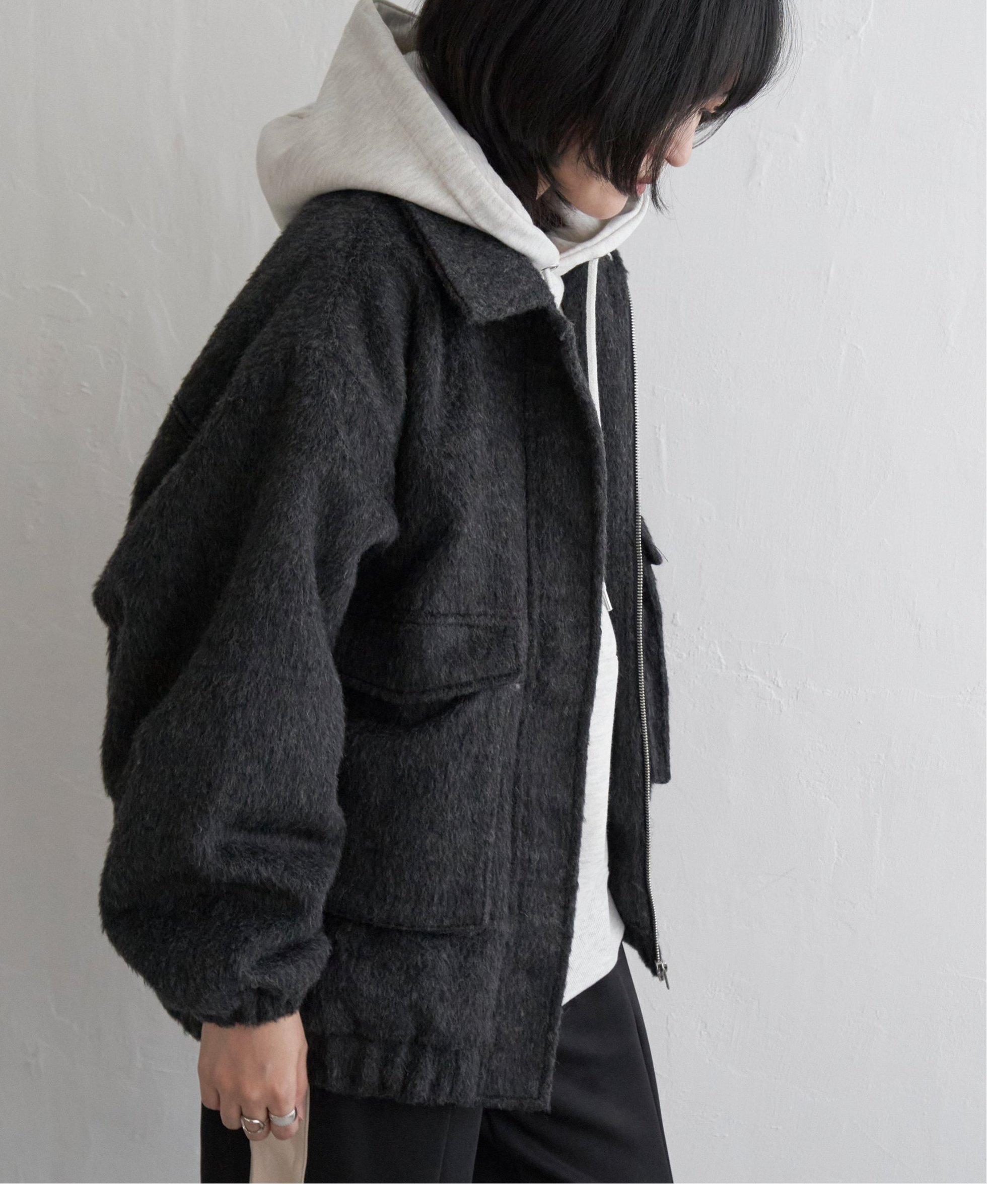 【ヴァンス エクスチェンジ/VENCE EXCHANGE】のシャギーフライトジャケット インテリア・キッズ・メンズ・レディースファッション・服の通販 founy(ファニー) 　ファッション　Fashion　レディースファッション　Fashion for Women　アウター　Coat / Outerwear Collection　レディースジャケット・軽アウター　Jackets　おすすめ　Recommended / Our Picks　ガーリー　Girly, Feminine Style　ジップ　Zip, Zipper　ジャケット　Jacket, Outerwear　デニム　Denim, Jeans Material　フレア　Flare, Flared　フロント　Front, Front Design　ミリタリー　Military, Army Style　ブラック|ID: prp329100004503725 ipo3291000000032610736