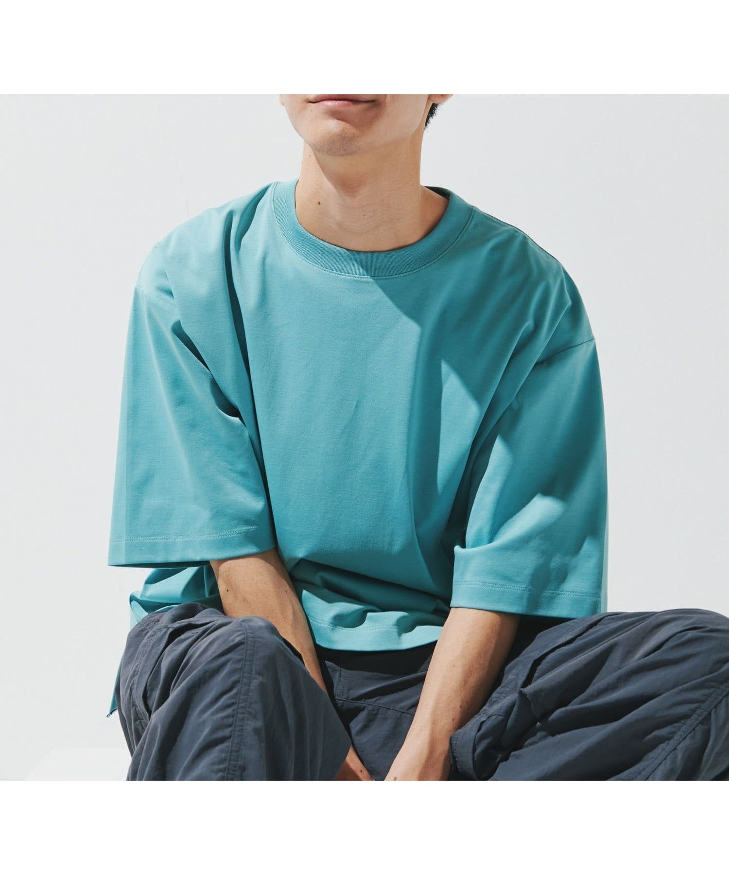 【アーバンリサーチ ドアーズ/URBAN RESEARCH DOORS / MEN】の『UR TECH』サマシェア クルーネックTシャツ インテリア・キッズ・メンズ・レディースファッション・服の通販 founy(ファニー) 　ファッション　Fashion　メンズファッション　MEN　2025年　2025　2025春夏・S/S　Ss,Spring/Summer,2025　シルケット　Mercerization　リラックス　Relax　夏　Summer　抗菌　Antibacterial　S/S・春夏　Ss・Spring/Summer　L.BLUE|ID: prp329100004504273 ipo3291000000031788452