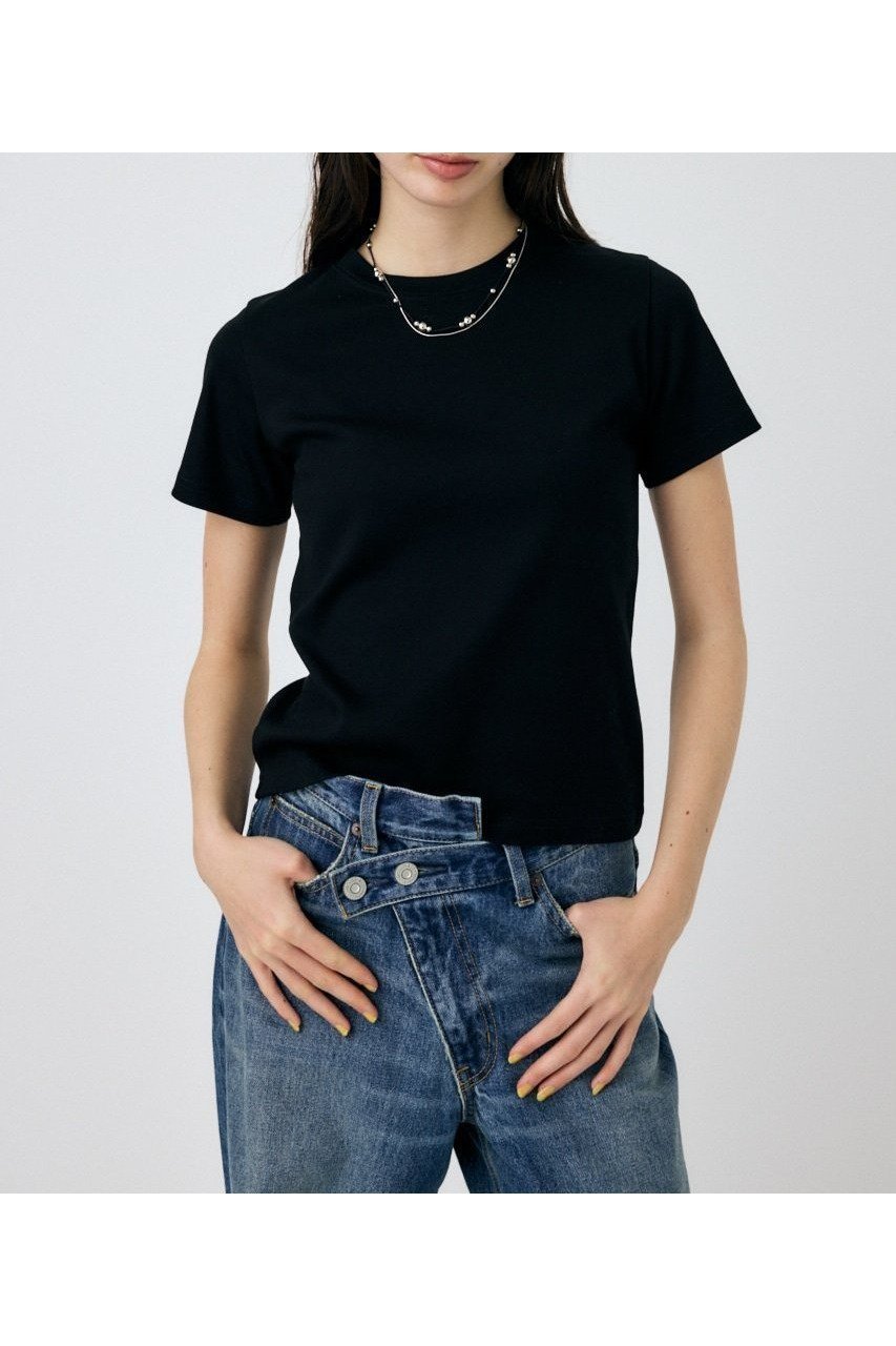 【マウジー/moussy】のSUVIN GIZA CN TEE インテリア・キッズ・メンズ・レディースファッション・服の通販 founy(ファニー) 　ファッション　Fashion　レディースファッション　Fashion for Women　インド　Indian Textile　インナー　Innerwear　コンパクト　Compact, Small Size　トレンド　Trend, Trending Now　人気　Popular, Best Seller　ベーシック　Basic, Essential　ボトム　Bottoms, Lower Wear　再入荷　Restock / Back in Stock　おすすめ　Recommended / Our Picks　エレガント 上品　Elegant　BLK|ID: prp329100004504371 ipo3291000000033566993