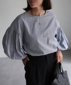【リベリー/Riberry】のバルーンスリーブ前後2WAYブラウス 人気、トレンドファッション・服の通販 founy(ファニー) ファッション Fashion レディースファッション WOMEN トップス・カットソー Tops/Tshirt シャツ/ブラウス Shirts/Blouses おすすめ Recommend シンプル Simple スラックス Slacks スリット Slit スリーブ Sleeve タイトスカート Tight Skirt デニム Denim バルーン Balloon ビジネス 仕事 通勤 Business thumbnail ネイビーストライプ|ID: prp329100004504902 ipo3291000000032295634