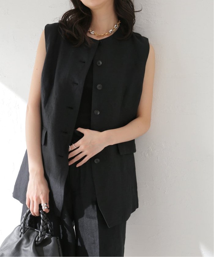 【ジャーナルスタンダード レサージュ/journal standard L'essage】のリネンキャンバスノーカラーベスト インテリア・キッズ・メンズ・レディースファッション・服の通販 founy(ファニー) https://founy.com/ ファッション Fashion レディースファッション WOMEN アウター Coat Outerwear トップス・カットソー Tops/Tshirt ベスト/ジレ Gilets/Vests 2025年 2025 2025春夏・S/S Ss,Spring/Summer,2025 おすすめ Recommend ショート Short シンプル Simple ジャケット Jacket セットアップ Set Up デニム Denim ベスト Vest リネン Linen 夏 Summer |ID: prp329100004505341 ipo3291000000031797779