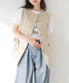 【ジャーナルスタンダード レサージュ/journal standard L'essage】のリネンキャンバスノーカラーベスト ベージュ|ID: prp329100004505341 ipo3291000000031797783