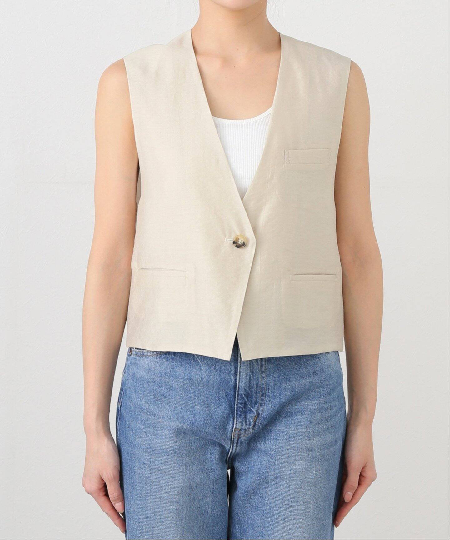 【ジャーナルスタンダード レサージュ/journal standard L'essage】のシアーベスト インテリア・キッズ・メンズ・レディースファッション・服の通販 founy(ファニー) 　ファッション　Fashion　レディースファッション　WOMEN　アウター　Coat Outerwear　トップス・カットソー　Tops/Tshirt　ベスト/ジレ　Gilets/Vests　2025年　2025　2025春夏・S/S　Ss,Spring/Summer,2025　クロップド　Cropped　シアー　Sheer　トレンド　Trend　ノースリーブ　No Sleeve　ベスト　Vest　夏　Summer　ベージュ|ID: prp329100004505343 ipo3291000000031797790